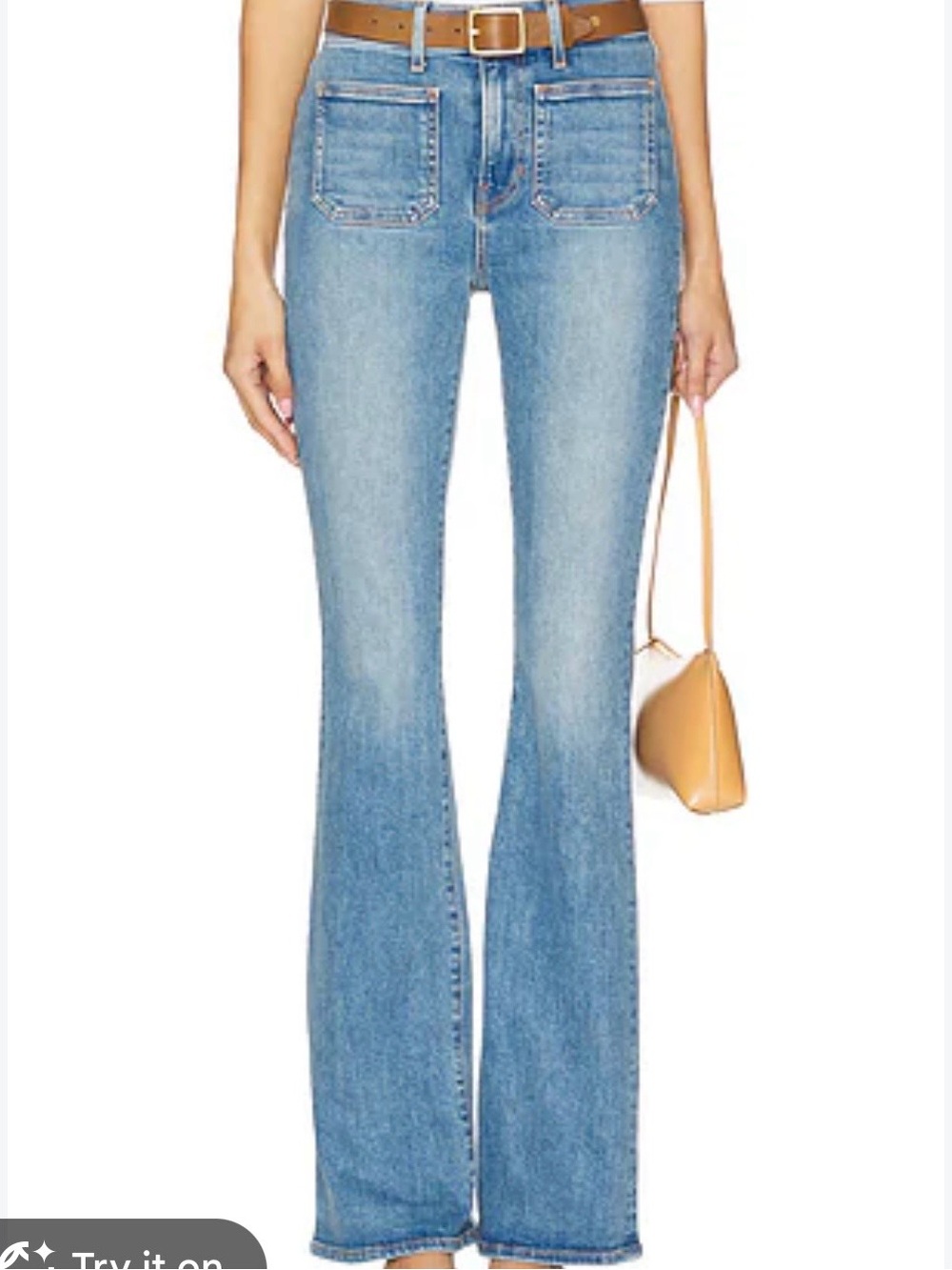 Veronica Beard Light Blue Flared Jeans